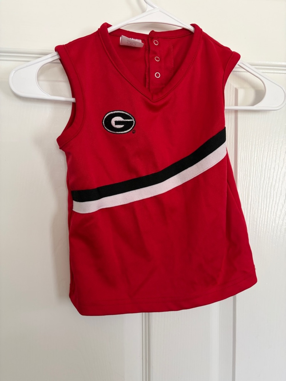 Georgia Bulldogs Kids Red Sleeveless cheer Top